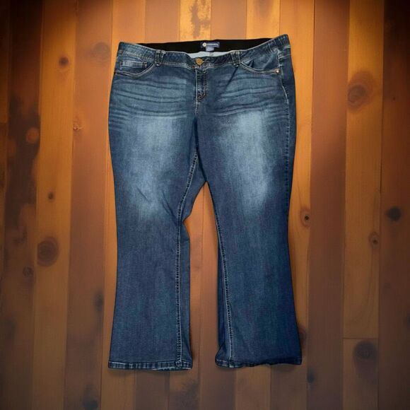 Plus Size Democracy Ab Solution Dark Wash Jeans Size 24W 46x30 #126 - Picture 1 of 4